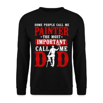 House Painter Decorator Dad Some - Unisex Sweatshirt - black - Front - Alina (178cm) & Michal (187cm)