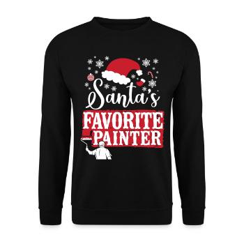 House Painter Decorator Christmas - Unisex Sweatshirt - black - Front - Alina (178cm) & Michal (187cm)