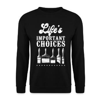 House Painter Decorator Paint - Unisex Pullover - Schwarz - Vorne - Alina (178cm) & Michal (187cm)