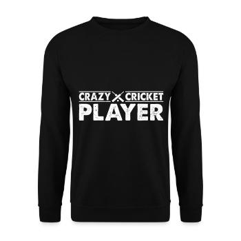 Crazy Cricket Player - Jeu de cricket Joueur de cricket - Sweat-shirt Unisexe - noir - Devant - Alina (178cm) & Michal (187cm)
