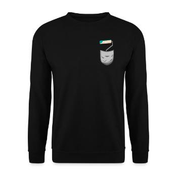 Poche de décorateur de peintre en bâtiment - Sweat-shirt Unisexe - noir - Devant - Alina (178cm) & Michal (187cm)