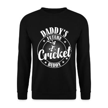Daddy's Future Cricket Buddy - Cricket Player - Unisex Sweatshirt - black - Front - Alina (178cm) & Michal (187cm)