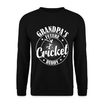 Grandpa's Future Cricket Buddy - Cricket Player - Unisex Sweatshirt - black - Front - Alina (178cm) & Michal (187cm)