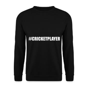 #CRICKETPLAYER - Cricketing Cricket Player - Unisex Sweatshirt - black - Front - Alina (178cm) & Michal (187cm)