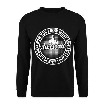 Jeu de cricket - Joueur de cricket génial - Sweat-shirt Unisexe - noir - Devant - Alina (178cm) & Michal (187cm)