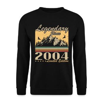 Légendaire depuis 2004 Vintage cadeau d’anniversaire - Sweat-shirt Unisexe - noir - Devant - Alina (178cm) & Michal (187cm)