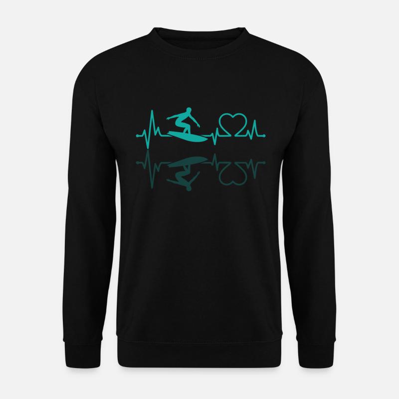 Wasserski Herzschlag - Unisex Pullover - Schwarz