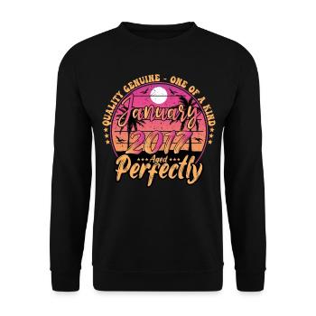 January 2017 Anniversary 2017 January 2017 - Unisex Sweatshirt - black - Front - Alina (178cm) & Michal (187cm)