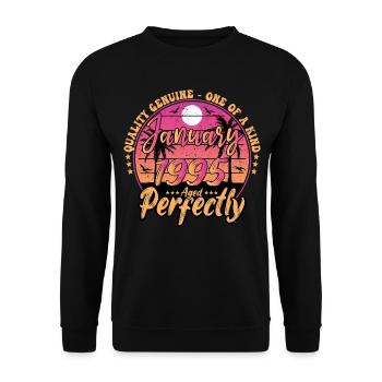 January 1995 Anniversary 1995 January 1995 - Unisex Sweatshirt - black - Front - Alina (178cm) & Michal (187cm)