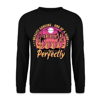 January 2004 Anniversary 2004 January 2004 - Unisex Sweatshirt - black - Front - Alina (178cm) & Michal (187cm)