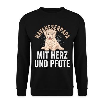 Dog Dog Dad Father Havanese Dad Havanese - Unisex Sweatshirt - black - Front - Alina (178cm) & Michal (187cm)