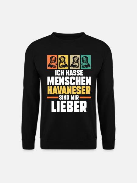Hund Havaneser - Unisex Pullover - Schwarz