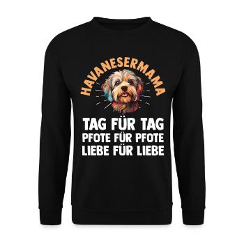 Dog Dog Mom Havanese Mom Mom Mother Havanese - Unisex Sweatshirt - black - Front - Alina (178cm) & Michal (187cm)