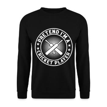 Cricketing Cricket Sport - Pretend I'm A Cricket P - Unisex Sweatshirt - black - Front - Alina (178cm) & Michal (187cm)