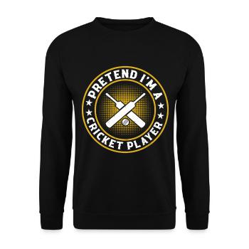 Cricket Cricket - Faire semblant d’être un joueur de cricket - Sweat-shirt Unisexe - noir - Devant - Alina (178cm) & Michal (187cm)