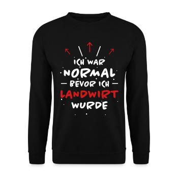 Landwirt Spruch Traktor Lustiges Landwirt Geschenk - Unisex Pullover - Schwarz - Vorne - Alina (178cm) & Michal (187cm)