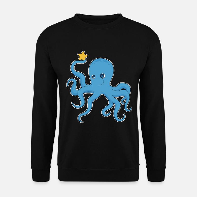 Krake Stern - Unisex Pullover - Schwarz