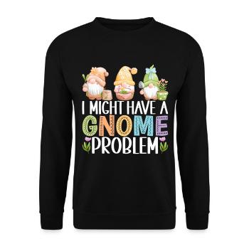 Nains de jardin Jardinage - Sweat-shirt Unisexe - noir - Devant - Alina (178cm) & Michal (187cm)