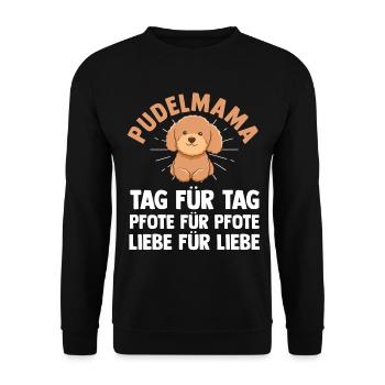 Chien Maman Caniche Maman Maman Mère Caniche - Sweat-shirt Unisexe - noir - Devant - Alina (178cm) & Michal (187cm)