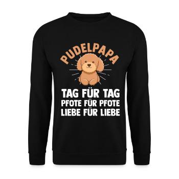 dog dog dad dad poodle dad poodle poodle - Unisex Sweatshirt - black - Front - Alina (178cm) & Michal (187cm)