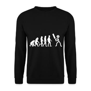 Joueur de cricket drôle d’evoulation de cricket - Sweat-shirt Unisexe - noir - Devant - Alina (178cm) & Michal (187cm)