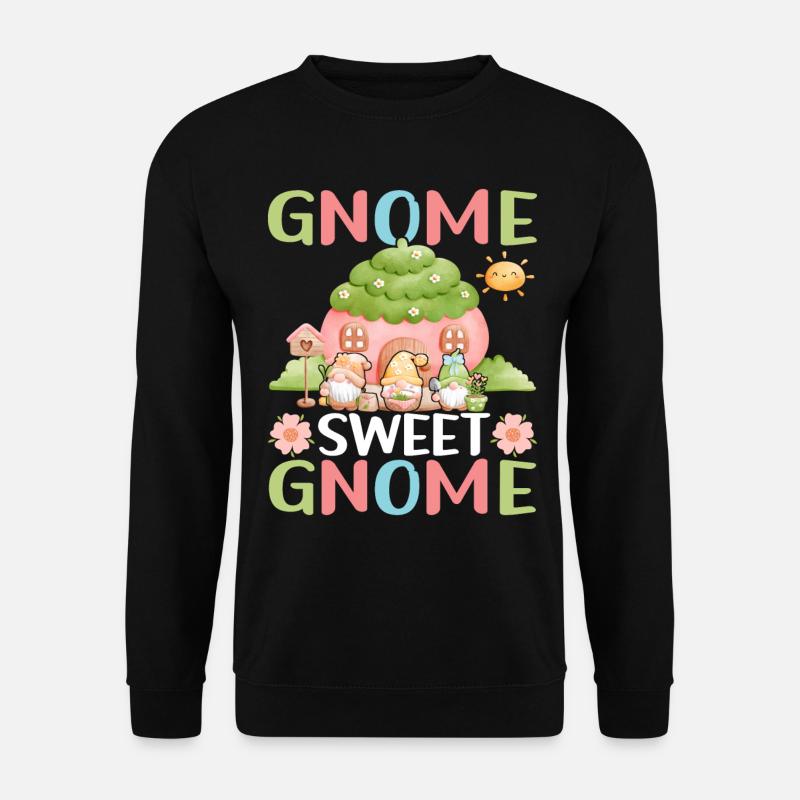 Gartenzwerge Gartenarbeit - Unisex Pullover - Schwarz