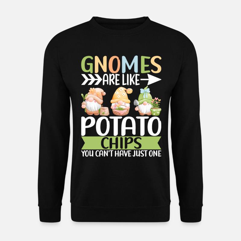 Gartenzwerge Gartenarbeit - Unisex Pullover - Schwarz