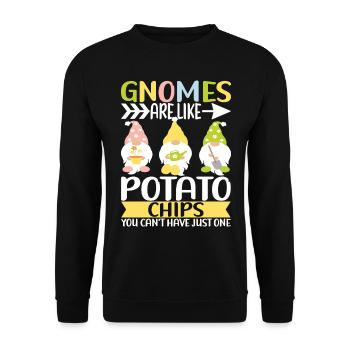Nains de jardin Jardinage - Sweat-shirt Unisexe - noir - Devant - Alina (178cm) & Michal (187cm)