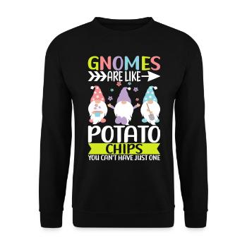 Nains de jardin Jardinage - Sweat-shirt Unisexe - noir - Devant - Alina (178cm) & Michal (187cm)