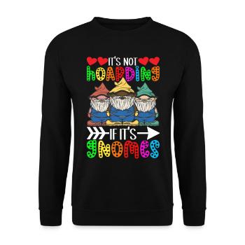 Nains de jardin Jardinage - Sweat-shirt Unisexe - noir - Devant - Alina (178cm) & Michal (187cm)