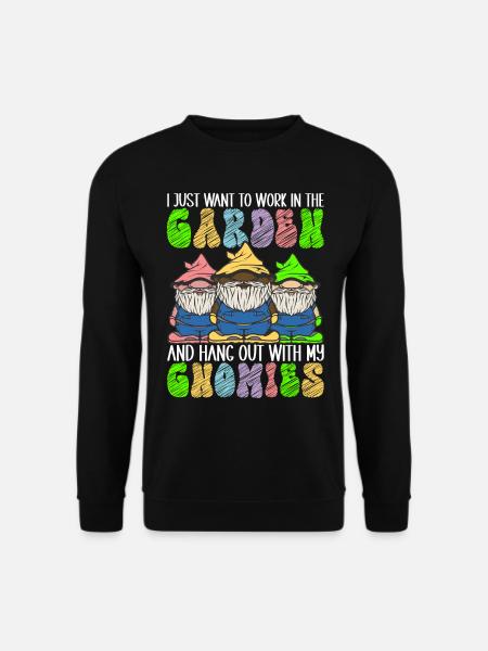 Gartenzwerge Gartenarbeit - Unisex Pullover - Schwarz