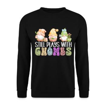 Nains de jardin Jardinage - Sweat-shirt Unisexe - noir - Devant - Alina (178cm) & Michal (187cm)