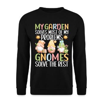 Nains de jardin Jardinage - Sweat-shirt Unisexe - noir - Devant - Alina (178cm) & Michal (187cm)