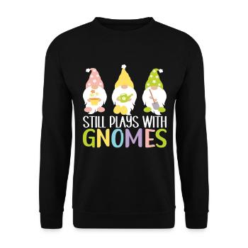 Nains de jardin Jardinage - Sweat-shirt Unisexe - noir - Devant - Alina (178cm) & Michal (187cm)