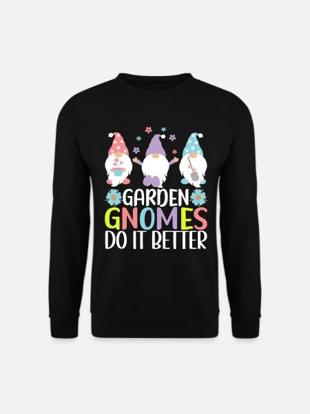 Gartenzwerge Gartenarbeit - Unisex Pullover - Schwarz