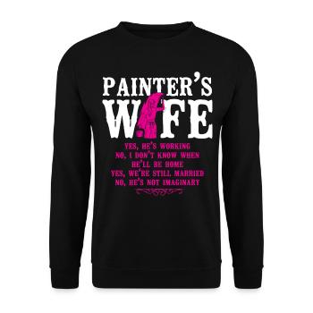Femme peintre décoratrice en bâtiment - Sweat-shirt Unisexe - noir - Devant - Alina (178cm) & Michal (187cm)