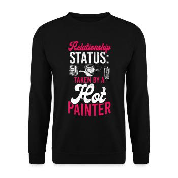 House Painter Decorator Girlfriend - Unisex Sweatshirt - black - Front - Alina (178cm) & Michal (187cm)