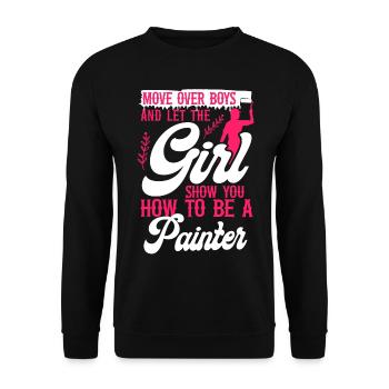 House Painter Decorator Female - Unisex Sweatshirt - black - Front - Alina (178cm) & Michal (187cm)