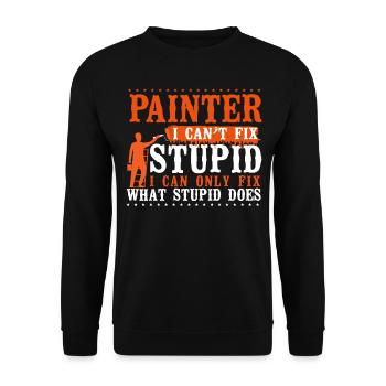 House Painter Decorator Painter I - Unisex Sweatshirt - black - Front - Alina (178cm) & Michal (187cm)