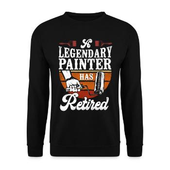 House Painter Decorator Retirement - Unisex Pullover - Schwarz - Vorne - Alina (178cm) & Michal (187cm)