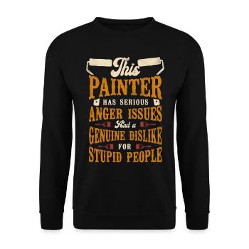House Painter Decorator This - Unisex Sweatshirt - black - Front - Alina (178cm) & Michal (187cm)