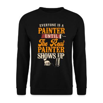 House Painter Decorator Everyone - Unisex Sweatshirt - black - Front - Alina (178cm) & Michal (187cm)