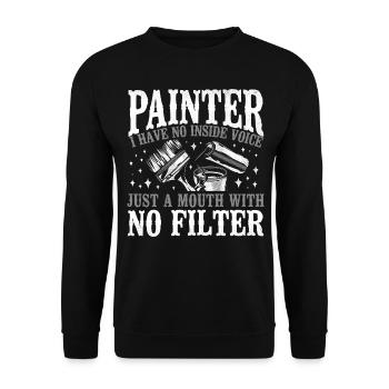 House Painter Decorator Painter I - Unisex Sweatshirt - black - Front - Alina (178cm) & Michal (187cm)