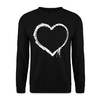 House Painter Decorator Heart - Unisex Sweatshirt - black - Front - Alina (178cm) & Michal (187cm)