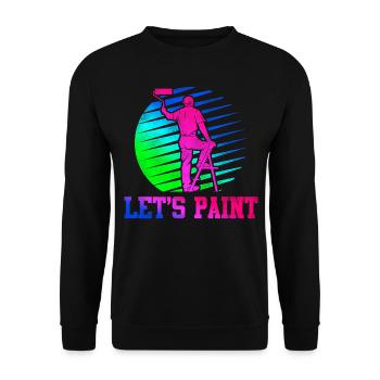 House Painter Decorator Retro 80s - Unisex Sweatshirt - black - Front - Alina (178cm) & Michal (187cm)