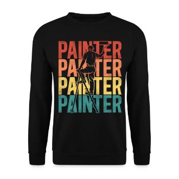House Painter Decorator Vintage - Unisex Pullover - Schwarz - Vorne - Alina (178cm) & Michal (187cm)