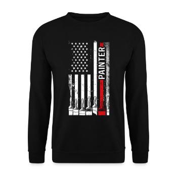 House Painter Decorator American - Unisex Pullover - Schwarz - Vorne - Alina (178cm) & Michal (187cm)