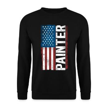 House Painter Decorator American - Unisex Pullover - Schwarz - Vorne - Alina (178cm) & Michal (187cm)
