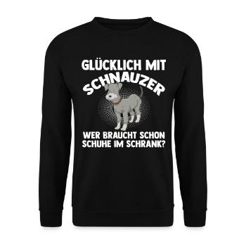 Chien Schnauzer Schnauzer géant - Sweat-shirt Unisexe - noir - Devant - Alina (178cm) & Michal (187cm)