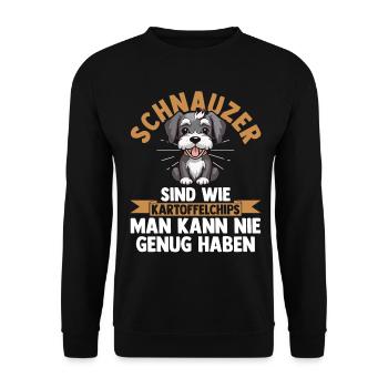 Schnauzer géant Schnauzer chien - Sweat-shirt Unisexe - noir - Devant - Alina (178cm) & Michal (187cm)